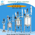 Reactor de vidrio agitado digital para mezclar agitación